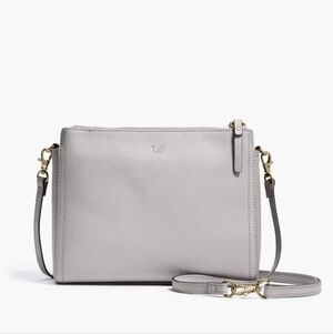 Lo And Sons The Pearl Bag in Grey Saffiano Leather *Broken Strap*